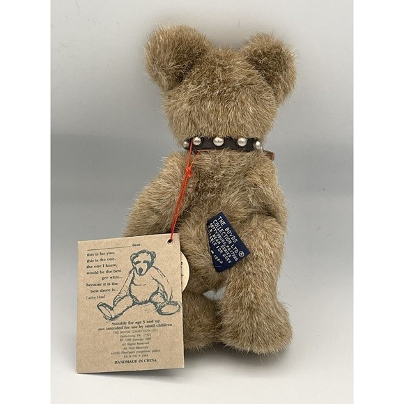 Vtg 1995 Boyds Bears Humboldt Collection Studded Leather Collar Jointed Plush - Picture 4 of 9